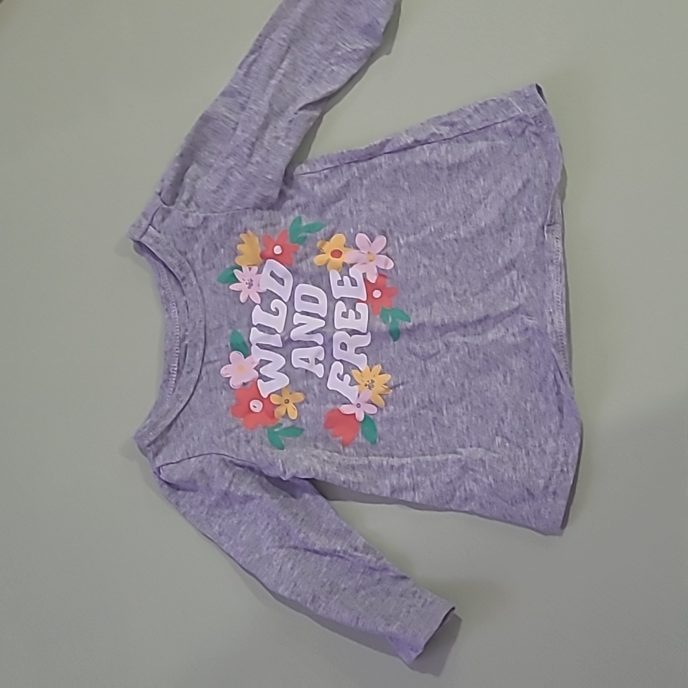 3-6 Month First impression Wild and Free long sleeve grey T-shirt